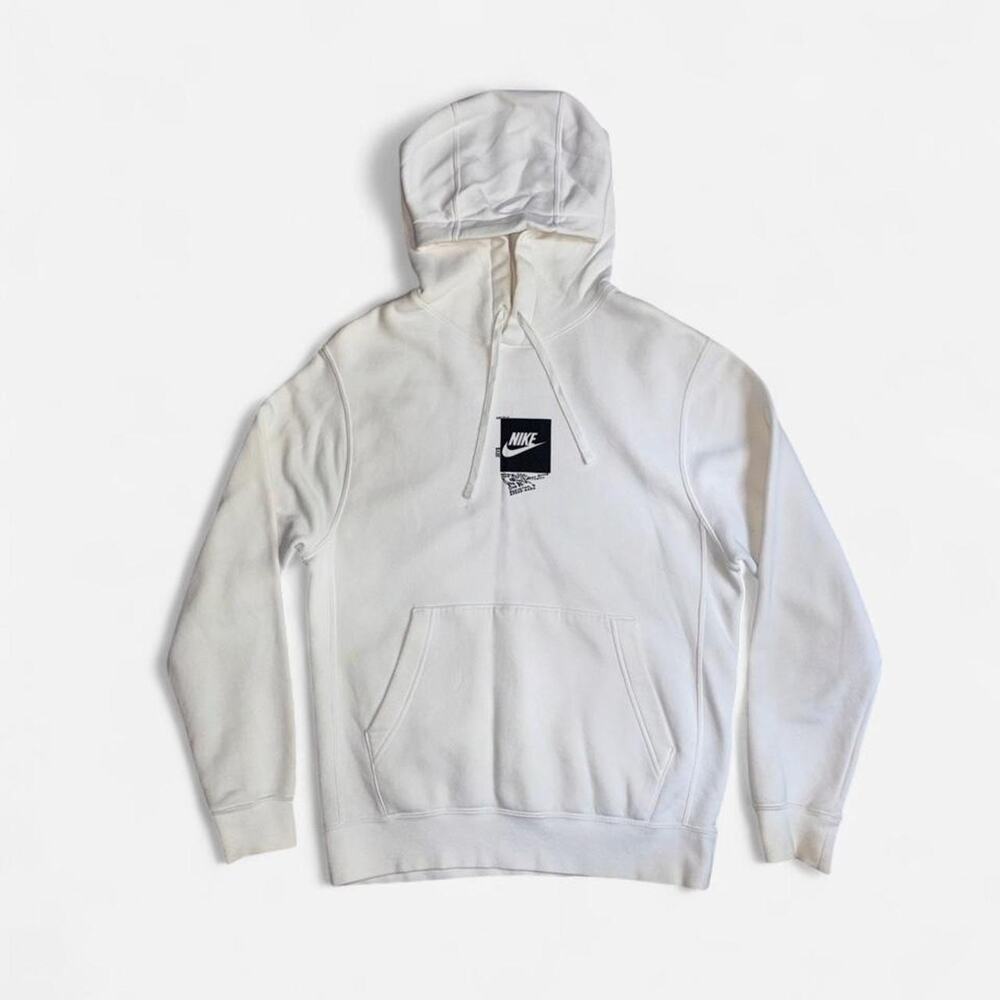 Nike white hoodie with black